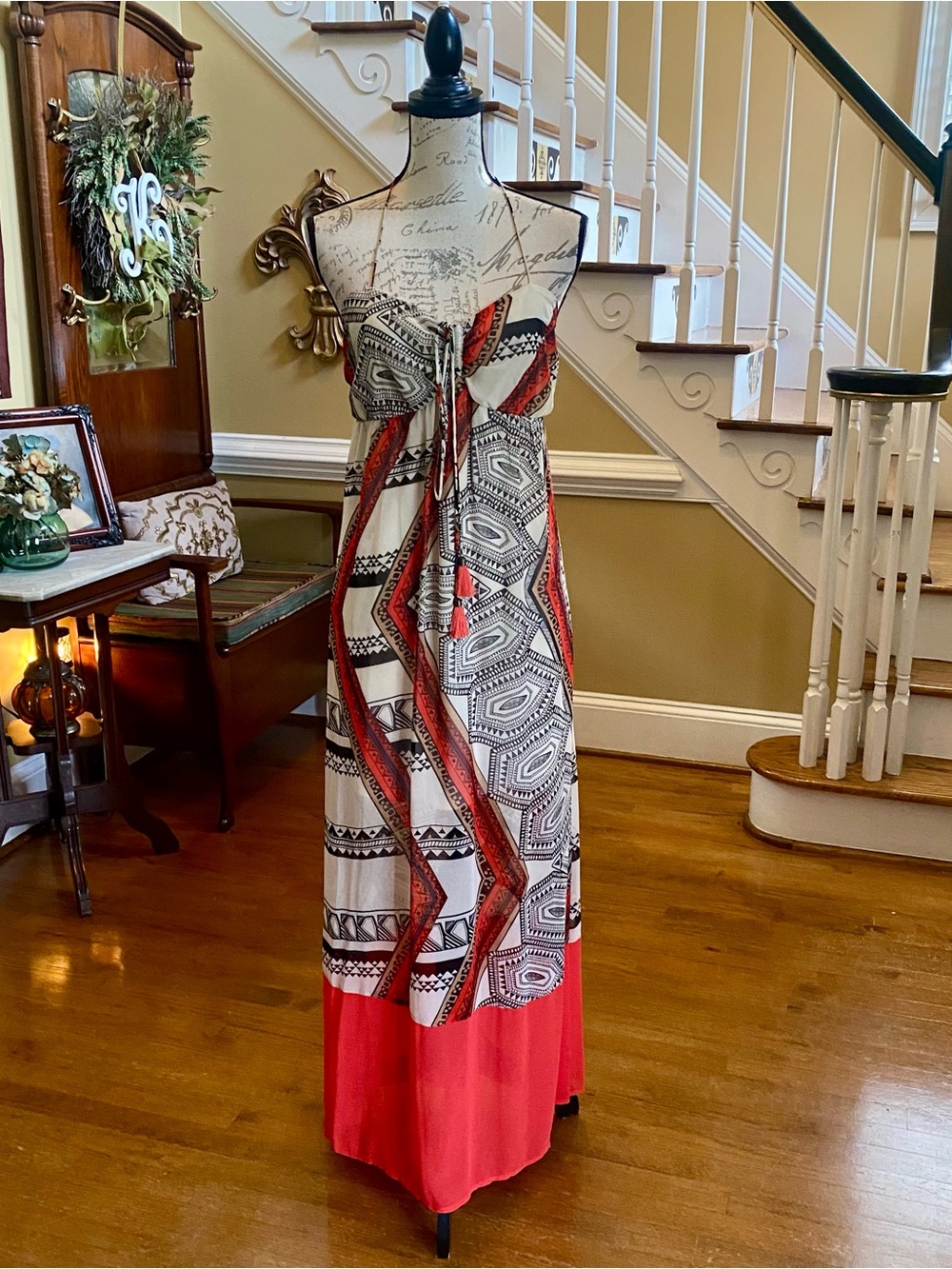Double Zero graphic print vacation maxi dress